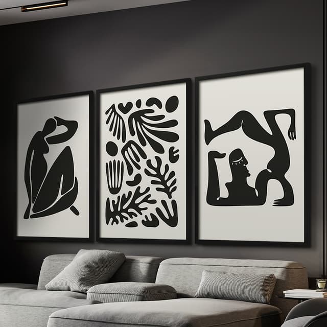 Kit Quadros Decorativos Henry Matisse Escultura PB